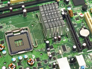 fastening a motherboard